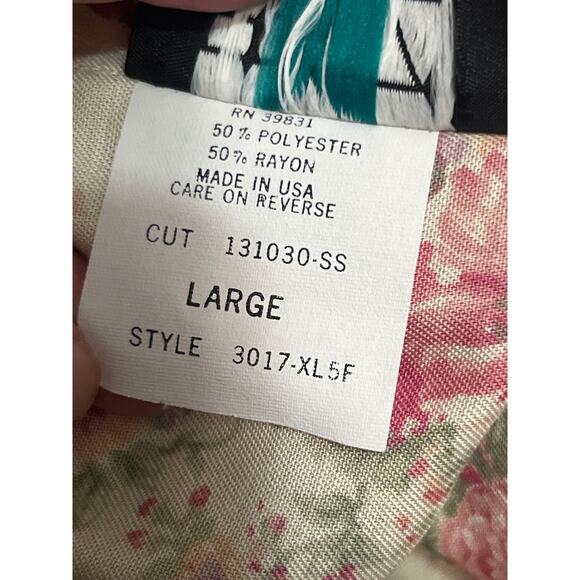 Vintage 80s Fritzi California Size Medium Linen Look Floral A Line Yoke Skirt - Picture 7 of 8